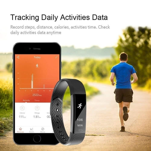 SmartFit Slim Aktivitetsarmband och Smartklocka med Övervakningsfunktion – inklusive gratis extra tillbehör
