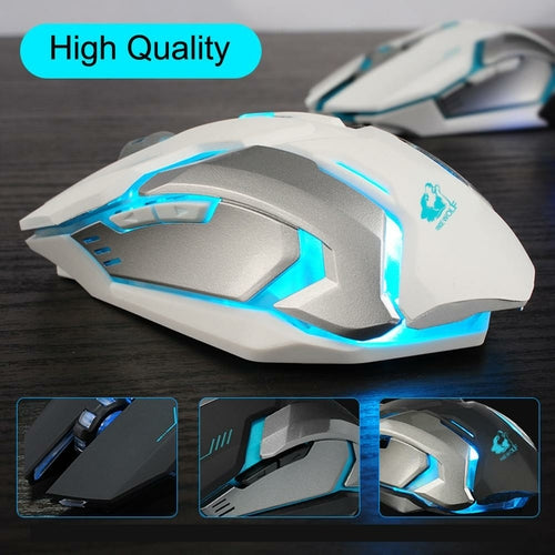 Ninja Dragon Stealth 7 Trådlös Tyst Gamingmus med LED-belysning